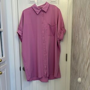 Entro Purple Oversized Shirt Dress